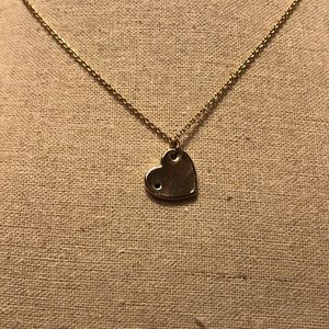WREN 14k Gold-Dipped and Black Sapphire Heart
